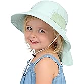 CHUNG Baby Sun Hat Neck Flap Beach Caps for Boys Girls Toddler Adjustable UPF 50+ Wide Brim UV Protection 1-12 Years Kids
