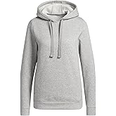 adidas Women's Fleece Hood | Medium Grey Heather/White | Large