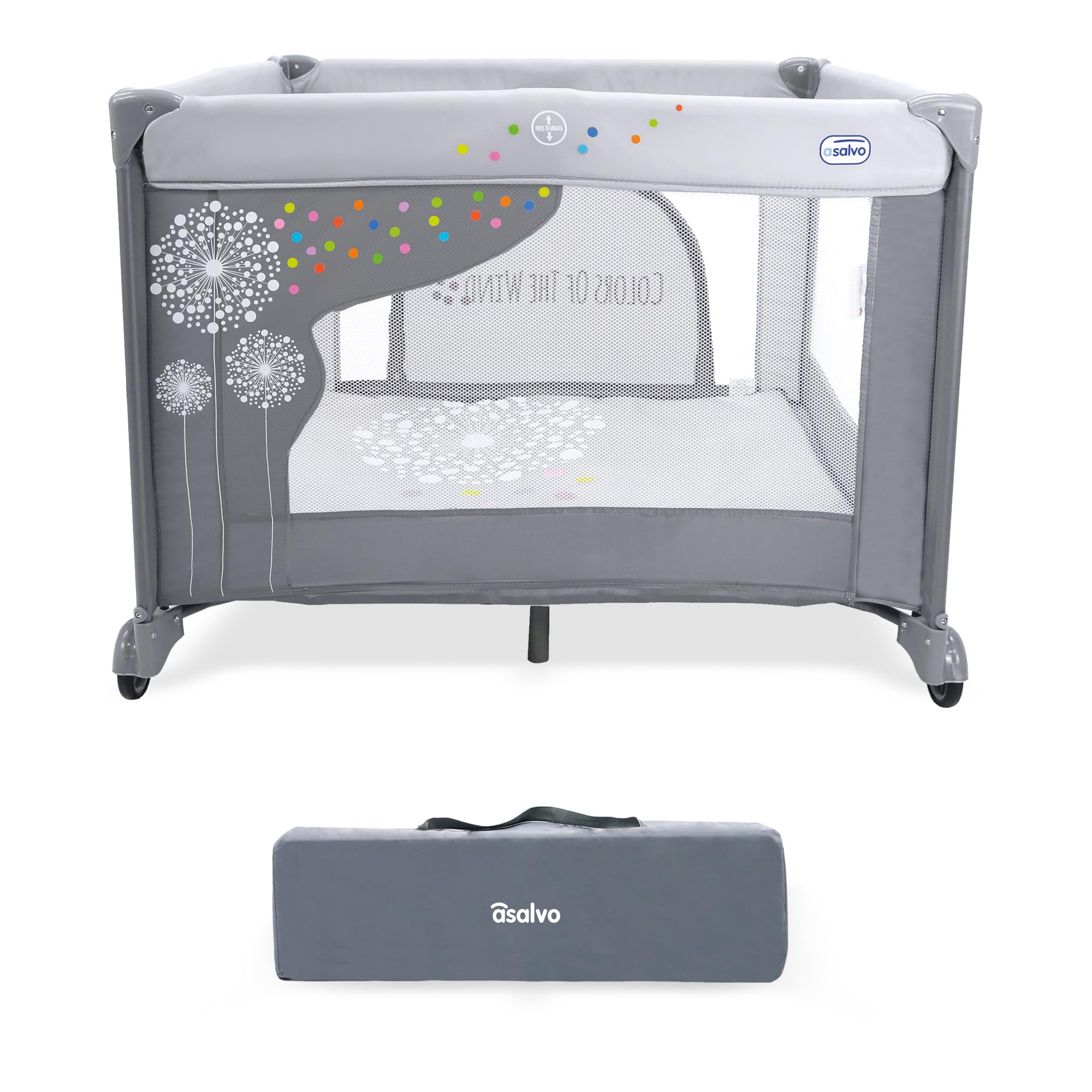 Asalvo 12487 Dandelion Design Play Pen, Multi-Colour