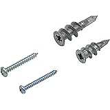 Self Drilling Drywall / Hollow-Wall Anchor Kit with Screws, 100 Pieces All Together, Kit Includes 2 Different Sizes, Large and Small Anchors (Zinc)