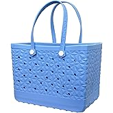 LiAYiD Rubber Beach Tote Bag Waterproof Tip-Proof Outdoor Tote Bag for the Beach Boat Pool Sports