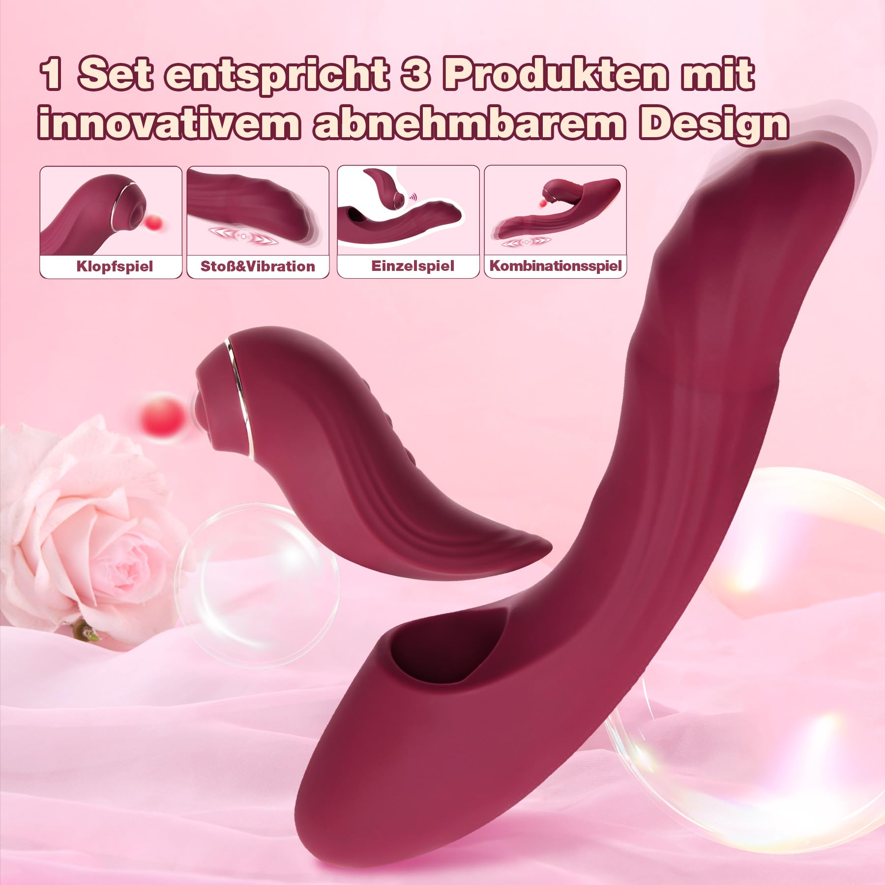 5 in 1 Sex Spielzeug für die Frau Vibrator mit APP für G-punkt Klitoris,Vibration für Frauen mit 7Stoßmodi 7 Pochen 10 Vibration 42℃ Heizfunktion,Vibratorensets für Frauen,Sex Toys Dildos Sexspielzeug