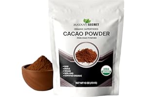 MAYAN'S SECRET Mayan’s Secret - Organic Cocoa Powder Unsweetened Raw Cacao Powder Organic for Smoothie, Coffee and Drink Mixes (1 Pound (Pack of 1))