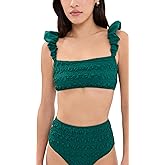 Sea Women's Cybelle Smocked Bubble Strap Bikini Top