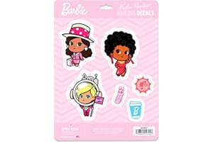 OPEN ROAD BRANDS Mattel Barbie Career Girls Adhesive Vinyl Decals - Fun Set of Barbie Stickers Featuring Astronaut, Pilot, Dancer and More