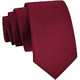 WOXVM Men's Ties Classic Solid Pure Color 3.15" (8CM) Mens Necktie, Premium Formal Black Ties For Men Business Wedding Party