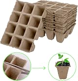 Jucoan Seed Starter Trays 40 Pack, 480 Cells Biodegradable Pots view 5