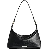 Eiyye Small Hobo Purse Shoulder Bag for Women Leather Underarm Hobo Bags Soft Crossbody Bag with Adjustable Strap for Daily Work Travel Black