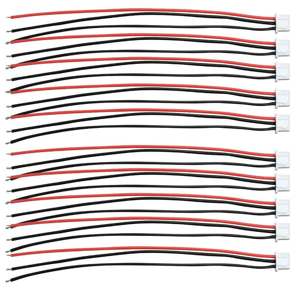 Yiqigou 10 PCS JST 2S 3S 4S 5S 6S Balance Extension Cable Lead Wire, JST 2S Connector Plug Lead Cable with 5.9inch 22AWG Silicone Cable Cord