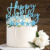 iZoeL Cake Decoration Toppers Blue Stars Hearts 2 Sets 4cm 3cm view 5