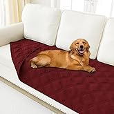 Smiry Waterproof Dog Bed Cover Blanket 30x70, Soft Reversible Pet Blanket, Washable Leakproof Cats Dogs Couch Cover for Sofa, Couch, Furniture, Wine Red/Wine Red