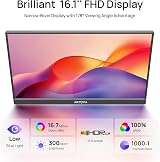 ARZOPA 16.1 Inch Portable Monitor 1920x1080 IPS HDMI Type-C USB-C view 6