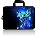 11 11.6 12 12.1 12.5 inch Laptop Carrying Bag Chromebook Case Notebook Ultrabook Bag Tablet Cover Neoprene Sleeve for Apple MacBook Air Samsung Google Acer HP DELL Lenovo Asus (Blue Butterfly)