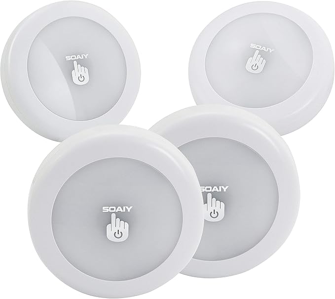 SOAIY 4er-Set Warmweiß LED Nachtlicht mit Touchsensor Dimmbar