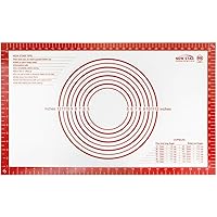 New Star 1029017 Non-Slip Silicone Pastry Mat, Extra Large with Measurements, 16x26'', NSF Certified