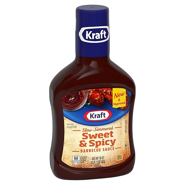 KRAFT SWEET & SPICY SLOW-SIMMERED BBQ BARBECUE SAUCE (18 OZ BOTTLE)