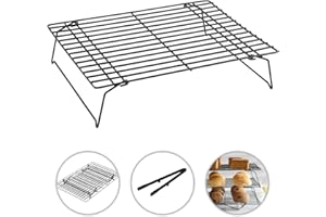 1Pcs Cooling Rack Baking, 13 x 9.6 inches Stackable Baking Rack for Oven Cooking, Heavy Duty Stainless Steel Wire Rack for Ba