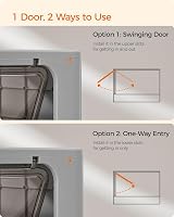 Feandrea Hidden Cat Litter Box with Door, Slide-Out Tray, Anti-Tracking view 7