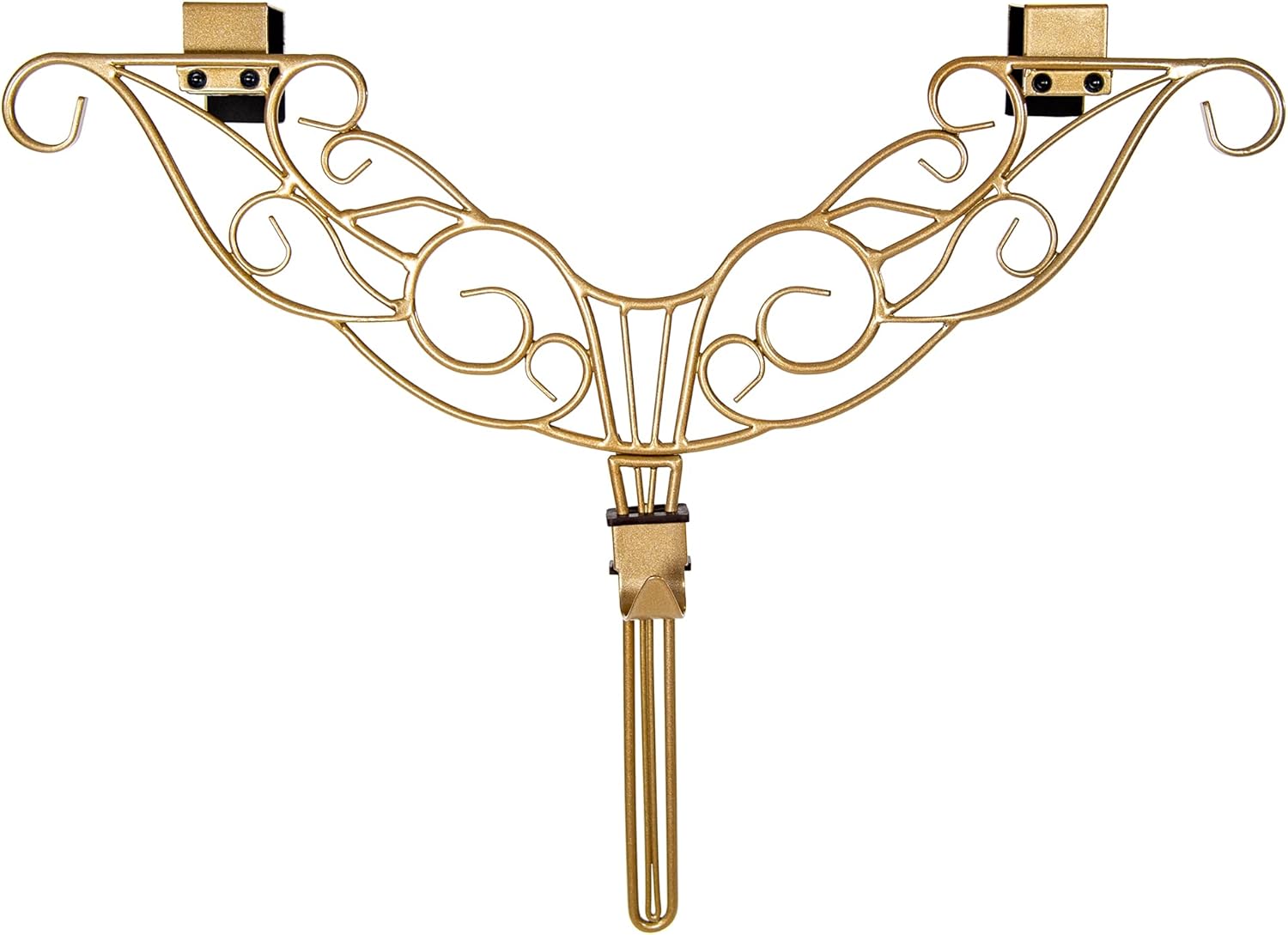 Wreath Hangers - [Front Door WREATH HANGER] - Antler Design | ADJUSTABLE Hook Length for Tall and Small Doors | PADDING to Prevent Damage like Scratch and Dents | Heavy Duty Cast Iron Metal Hangar (Gold)