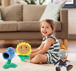 JHESAO 3 PCS Plants and Zombies Plush Conehead