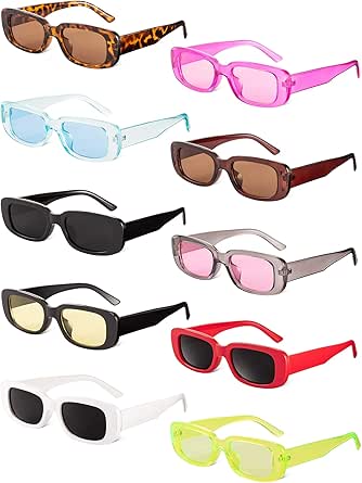white rectangle sunglasses