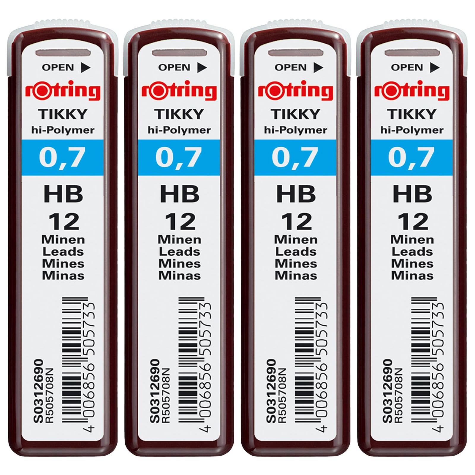 rOtring 0.7mm HB leads x 48 Twin pack