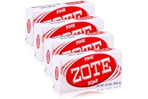 Zote Laundry Soap Bar Pink 4 Bars 7.0 Ounce Each