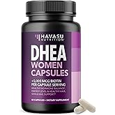 DHEA Supplement for Women with Biotin 5000mcg - DHEA 50mg and Biotin Supplement for Hormone Balance and Hair, Skin, Nail Support - 60 Count - Vegan, Non-GMO, Gluten-Free - 2 Month Supply