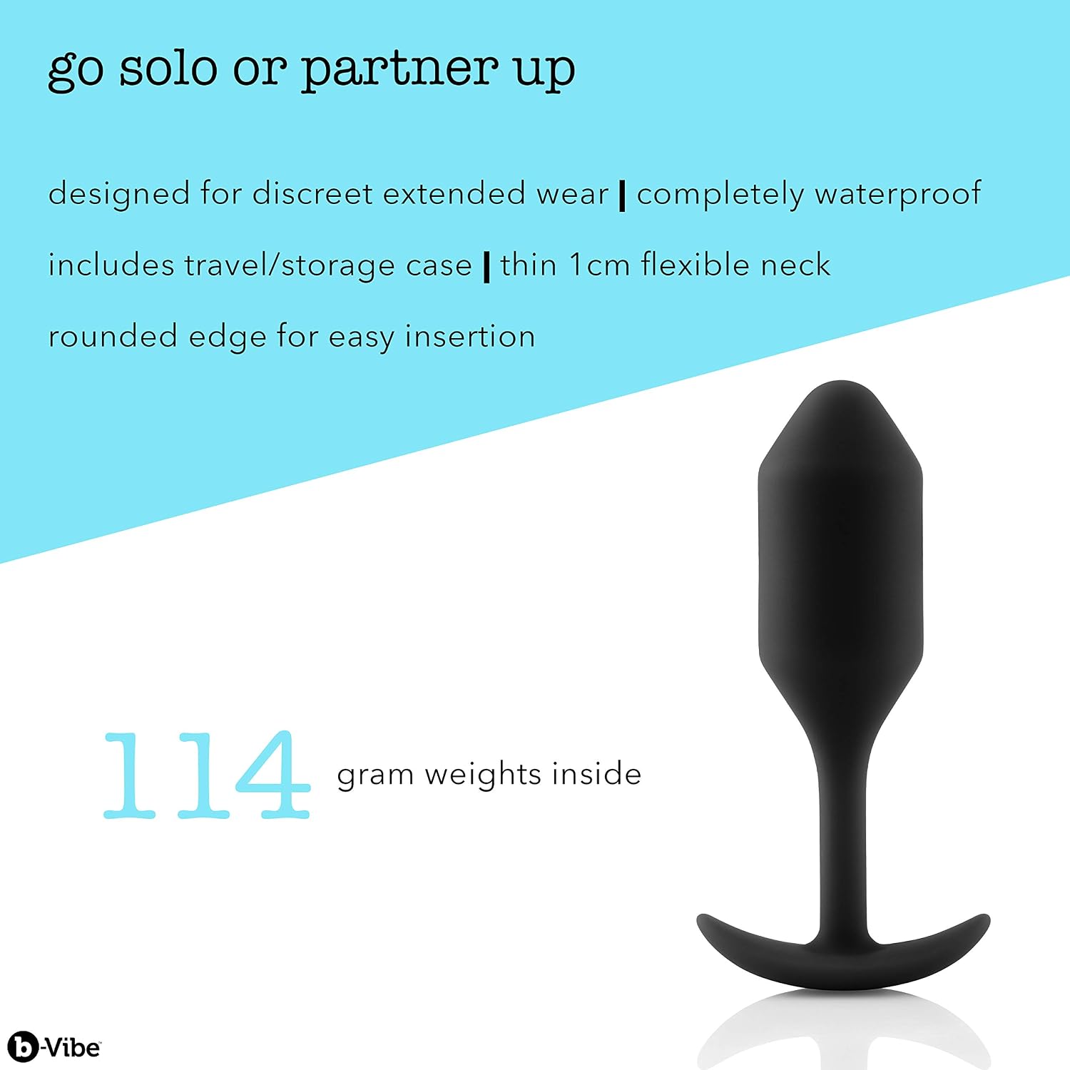 b-Vibe Snug Plug 2, Black, 2 Black, 1 Stück (1er Pack) - Image 3