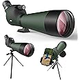 IBQ Spotting Scope, 20-60x85MM Spotting scopes for Target Shooting, Spotting scopes for Hunting, BAK4 High Definition Waterproof Spotter Scopes for Bird Watching,with Tripod