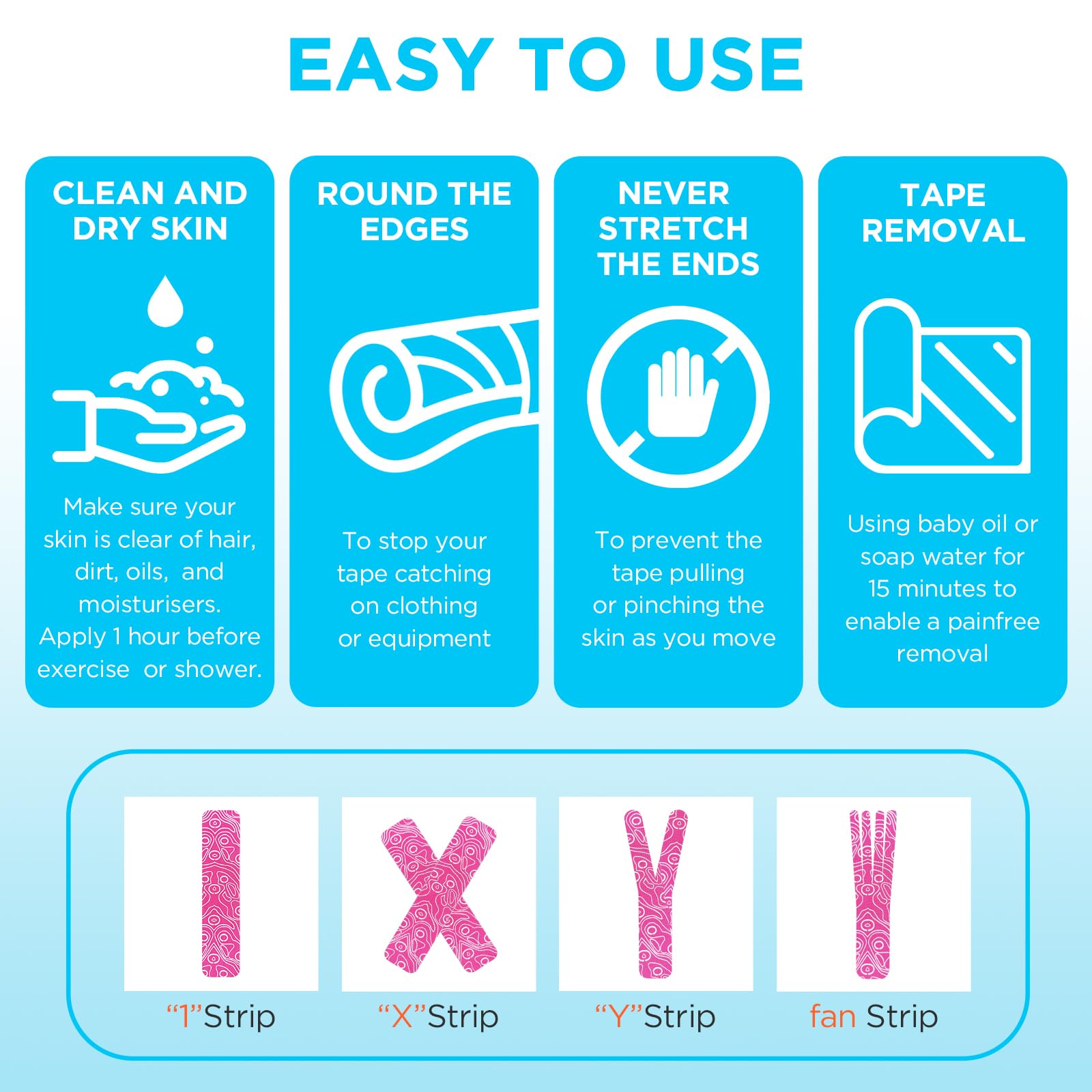 OK TAPE PRO Kinesiology Tape, 2inch x Long Roll 16ft Free Cut Tape, Elastic Athletic Tape Therapeutic Latex Free, 2 Rolls Black+White