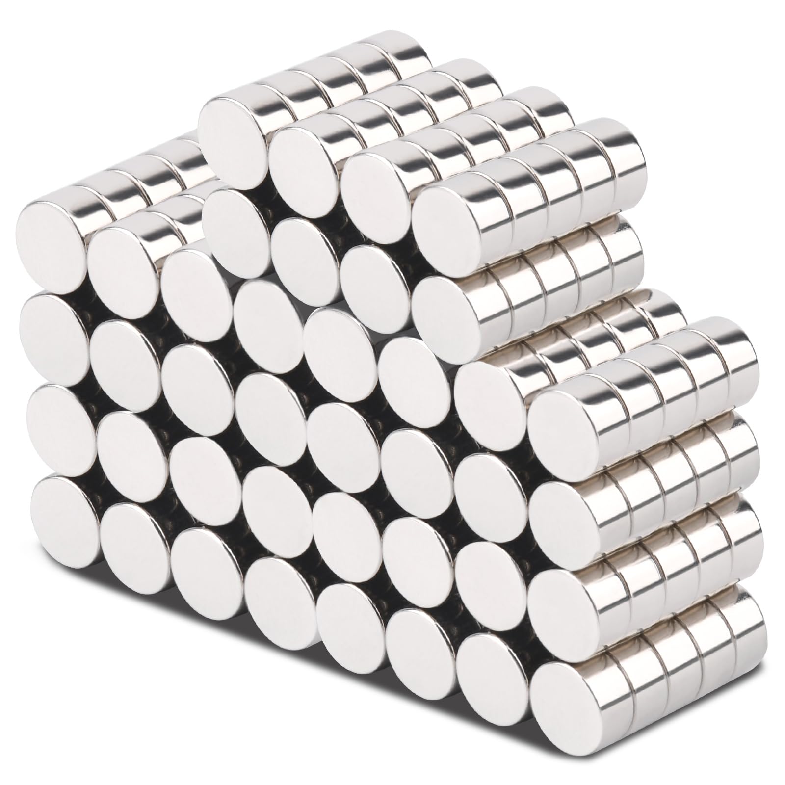 MIN CI 200 Pack Extra Strong 6x3mm Neodymium Magnets - Tiny, Small, Round for Crafts, Photos, Notice Board - Mini Fridge Magnets