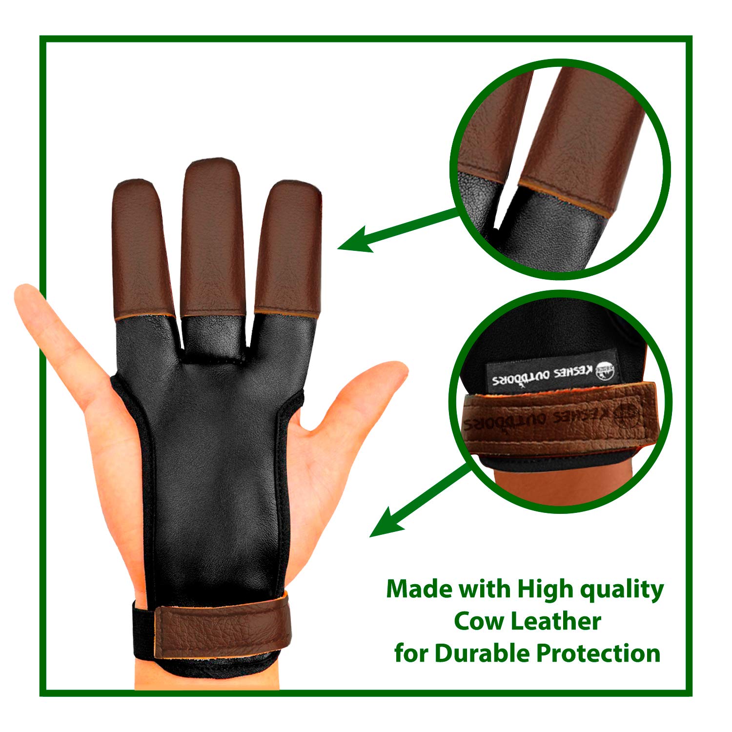 Leather Archery Gloves Finger Tabs For Archery Sports Outdoors Accessories Gedania1922 Pl