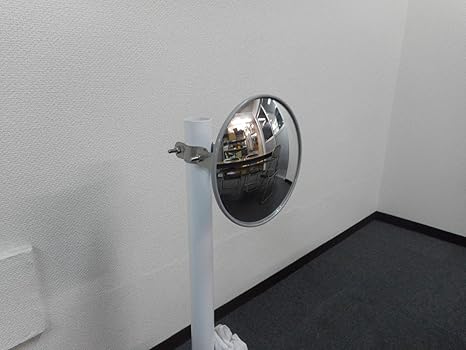 Amazon カーブミラー ガレージミラー Hp 丸サビないステンレス製ポール取付金具付 カーポート 車庫アクセサリ
