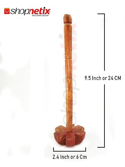 Shopnetix Wooden Hand Blender (Brown)