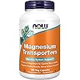 NOW Foods Supplements, Magnesium Transporters with 5 Forms of Magnesium for Optimal Bioavailability, 180 Veg Capsules