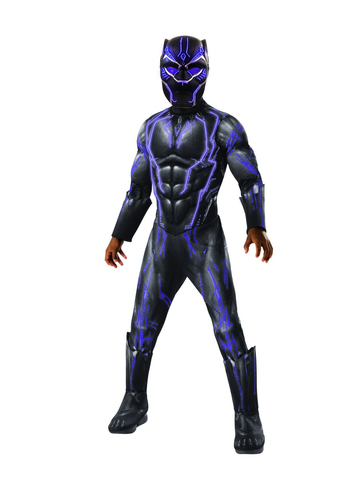 Boys Black Panther Super Deluxe Light up Battle Costume
