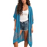 Beautiful Nomad Women's Kimono Swimsuit Coverups Beach Floral Casual Cardigan Bathing Suit Cover Up for Summer Swimwear
