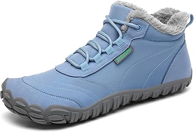 SAGUARO Winter Barfußschuhe Warm Gefüttert Winterschuhe für Damen Herren,EU Gr.36-48