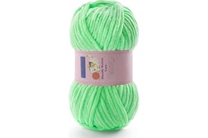 MOOASKE Chunky Yarn for Crocheting - Chenille Yarn for Knitting - Bulky Blanket Yarn for Crocheting Blankets/Amigurumi/Craft/Hat/Shoes, Plush Fluffy Soft Yarn 71 yds/3.5 oz Each Skein(Aqua Green)