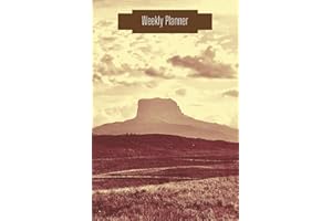 Vintage Cover Chief Mountain Weekly Planner: 52 Weekly Planning Pages and 52 Lined Blank Pages, Great Gift For Hikers and Out
