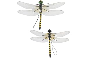 2Pcs Hat Clips Bugs Dragonfly Hat Clip Artificial Realistic Fake Dragonflies Fly Repelling Supplies, Dragonfly Clip Decor