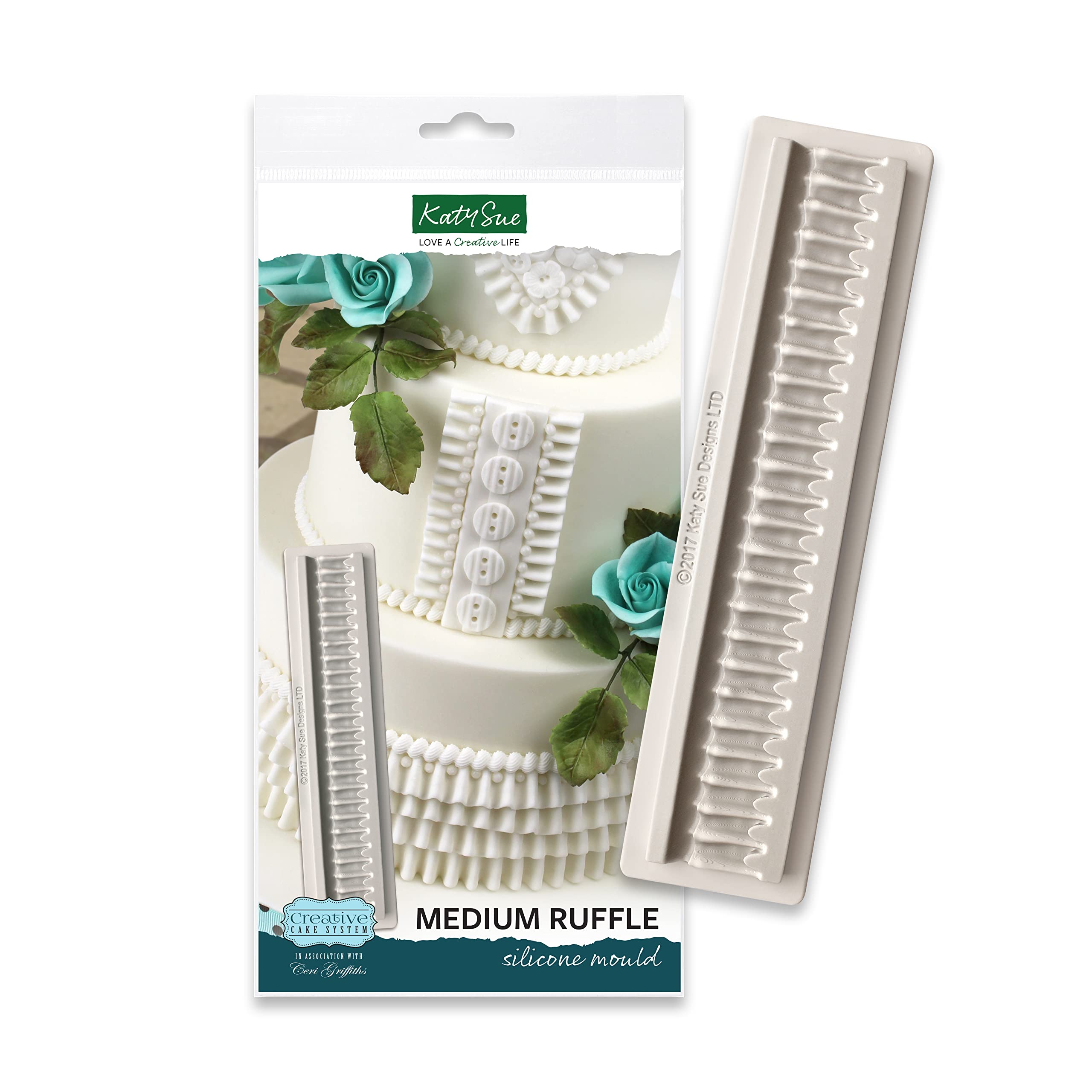 Katy Sue Medium Ruffle Silicone Cake Decorating Mould (from The Ceri Griffiths Creative Cake System)
