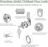 Litensh 20mm Cam Lock with Key Alike for Cabinet Drawer Mailbox Postbox view 6