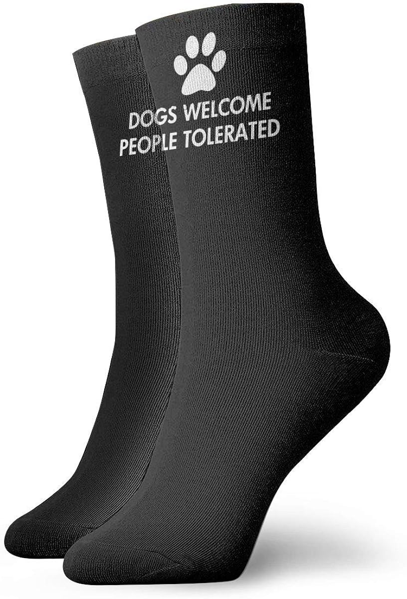 Dog Paw Prints Heart Unisex Crew Fashion Novelty Socks Dress Socks