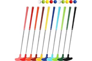 Libima 10 Pack Junior Golf Putter Golf Putters Bulk with 10 Practice Golf Balls for Men and Women Two Way Mini Golf Putter for Left and Right Handed Golfers for Kids Teenagers Adult