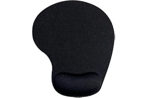 LIZPARE Mouse Pad with Wrist Support, Ergonomic Mouse Pads with Memory Foam Wrist Rest, Easy Typing Pain Relief, Comfortable Home Office Computer Wrist Support Pads for Working Studying Gaming, Black