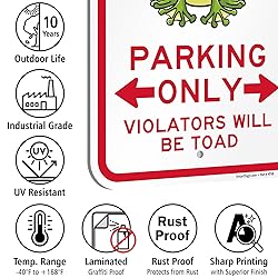 SmartSign Frog Lovers Parking Only Violators Toad
