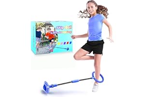 BEBJUIL Kids Skip Ball,Foldable Ankle Skip It Ball Flashing Jumping Ring Colorful Sports Swing Ball Fitness Fat Burning Jump Rope Exercise Skipping Toy for Kids