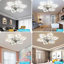 BESKETIE 25.6" Bladeless Ceiling Fan with Lights